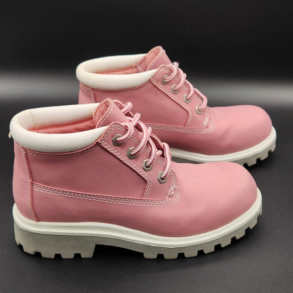 Route 66 Pink Lace-Up Work Boots - Womens Size 5.5 - Picture 2 of 7